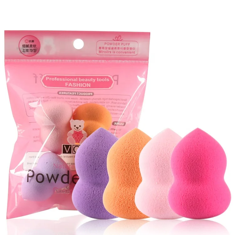 Custom Logo Yes Washable Non-latex Powder Puff Makeup Sponge Blender Beauty Makeup Sponge Set