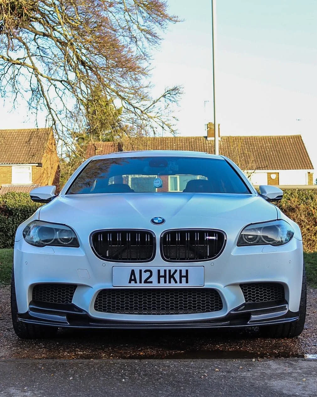 BMW F10 M5 3D Style Carbon Fiber Front Lip