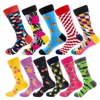

Wholesale Custom Logo Unisex Cotton Jacquard Colorful Crew Dress Funny Happy Socks for Women and Men