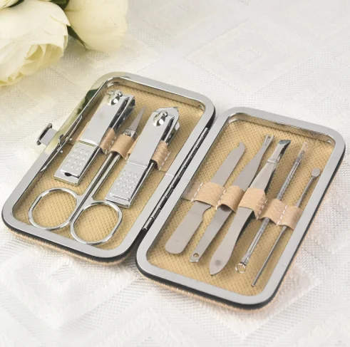 

8pcs Professional Manicure Set Pedicure Knife Toe Nail Clipper Cuticle Dead Skin Remover Kit Stainless Steel Fe, Customized color