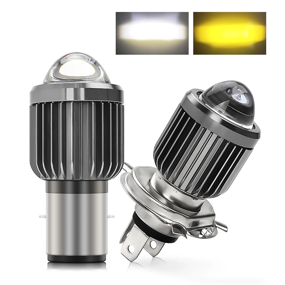 

New Design OEM Mini Led Work Light Hi Lo Beam 1.25'' 20W H4 HS1 Dual Color Led Fog Lights Motorcycle Led Driving Lights