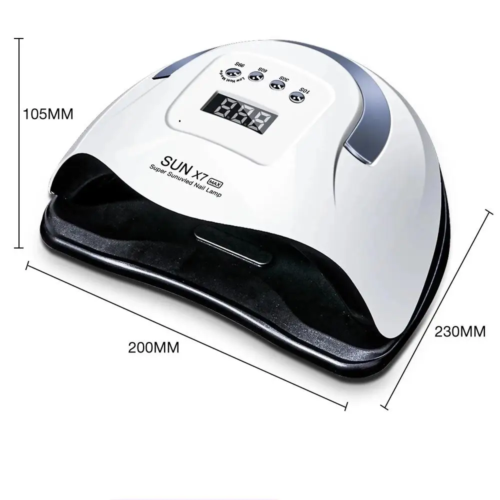 

2020 new arrive SUN X7 MAX 180W Double Hands portable Nail Dryer Lamps for Fast Drying Nail Polish Gel Cure UV LED Nail Lamp, White