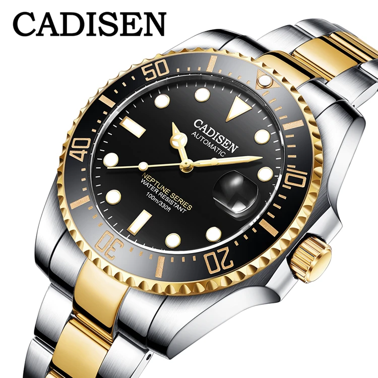 

CADISEN 8177 Luxury Top Brand Chronograph Mens Sports Watches Waterproof Luminous hands Quartz Wrist Watch