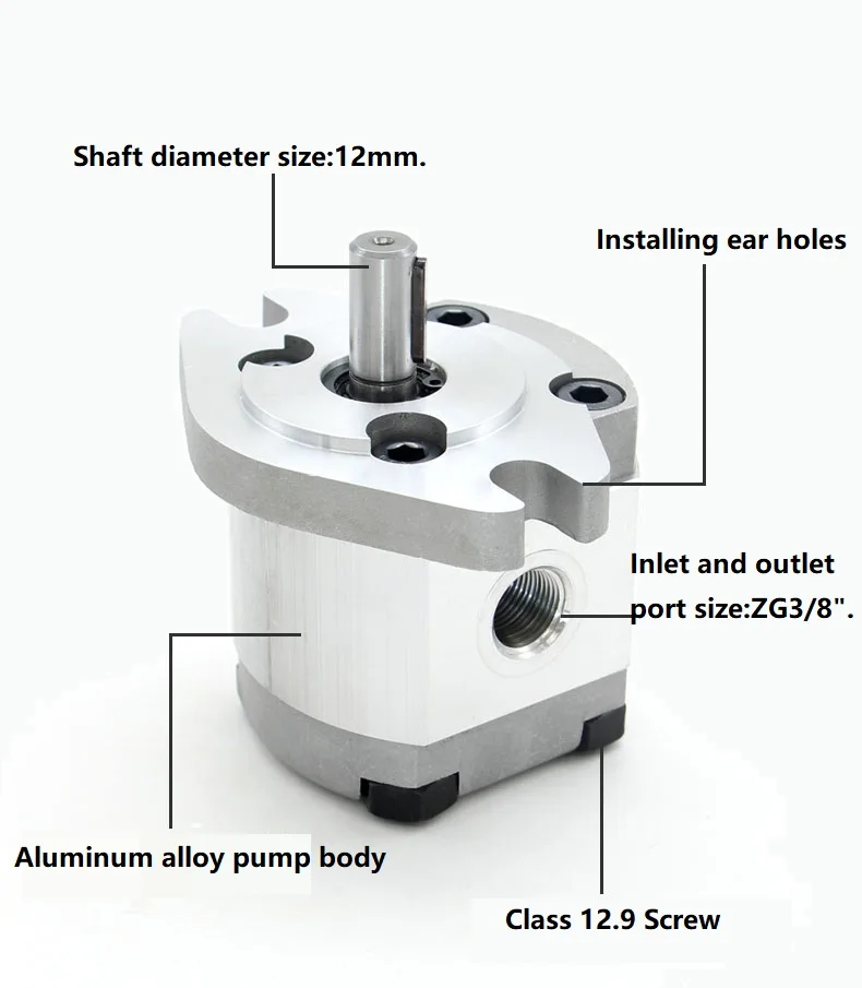 Power Pack High Pressure 25mpa Straight Shaft Aluminum Alloy Gear Pumps ...