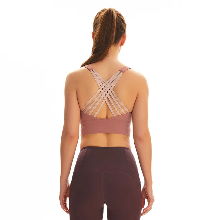 

Women Quick Dry Fitness Workout Racerback Padded Womens Sports Bra