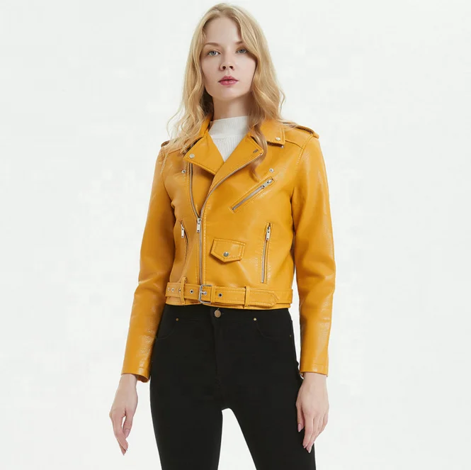 

2021 Popular Women's Jackets Ladies Pu Leather Short Jacket