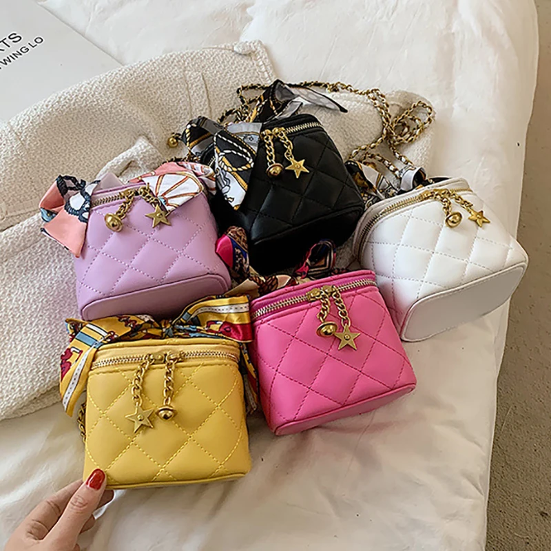 

Good Quality Diamond Quilting Fashion Summer Crossbody Bag Scraves Women Bags Handbag Makeup Bag Cosmetic