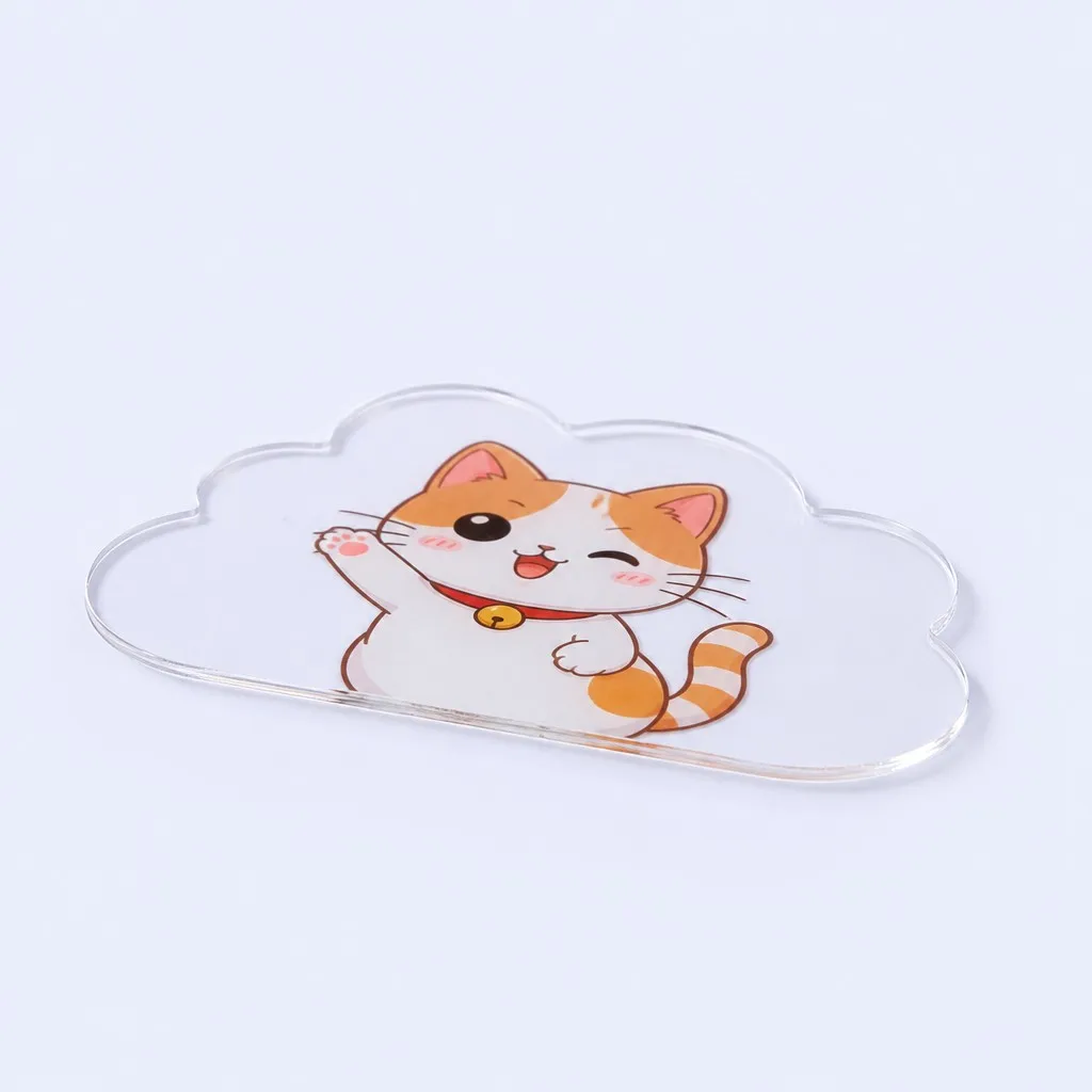 Cloud Contour Kitten Transparent Photo Card