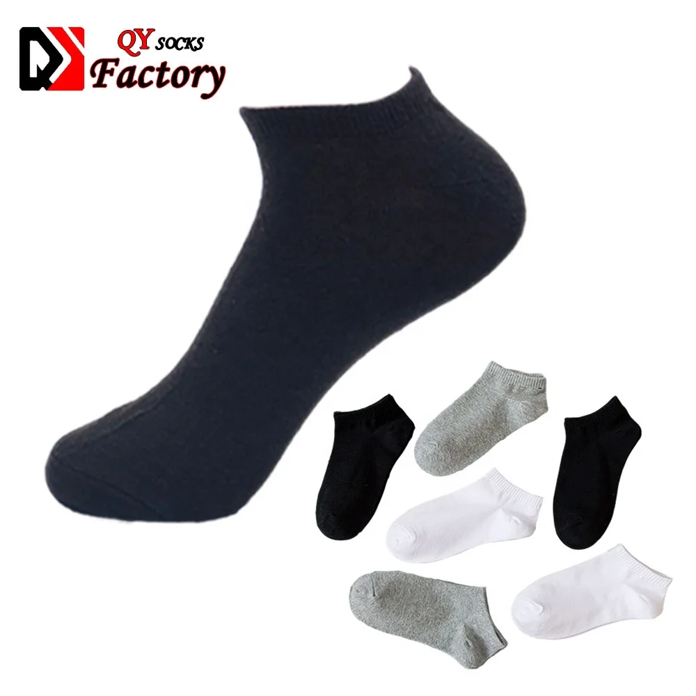 

Wholesale Mens Cotton Solid Colour Breathable Low Cut Short Ankle Socks Casual Promotion Sports Socks, All color