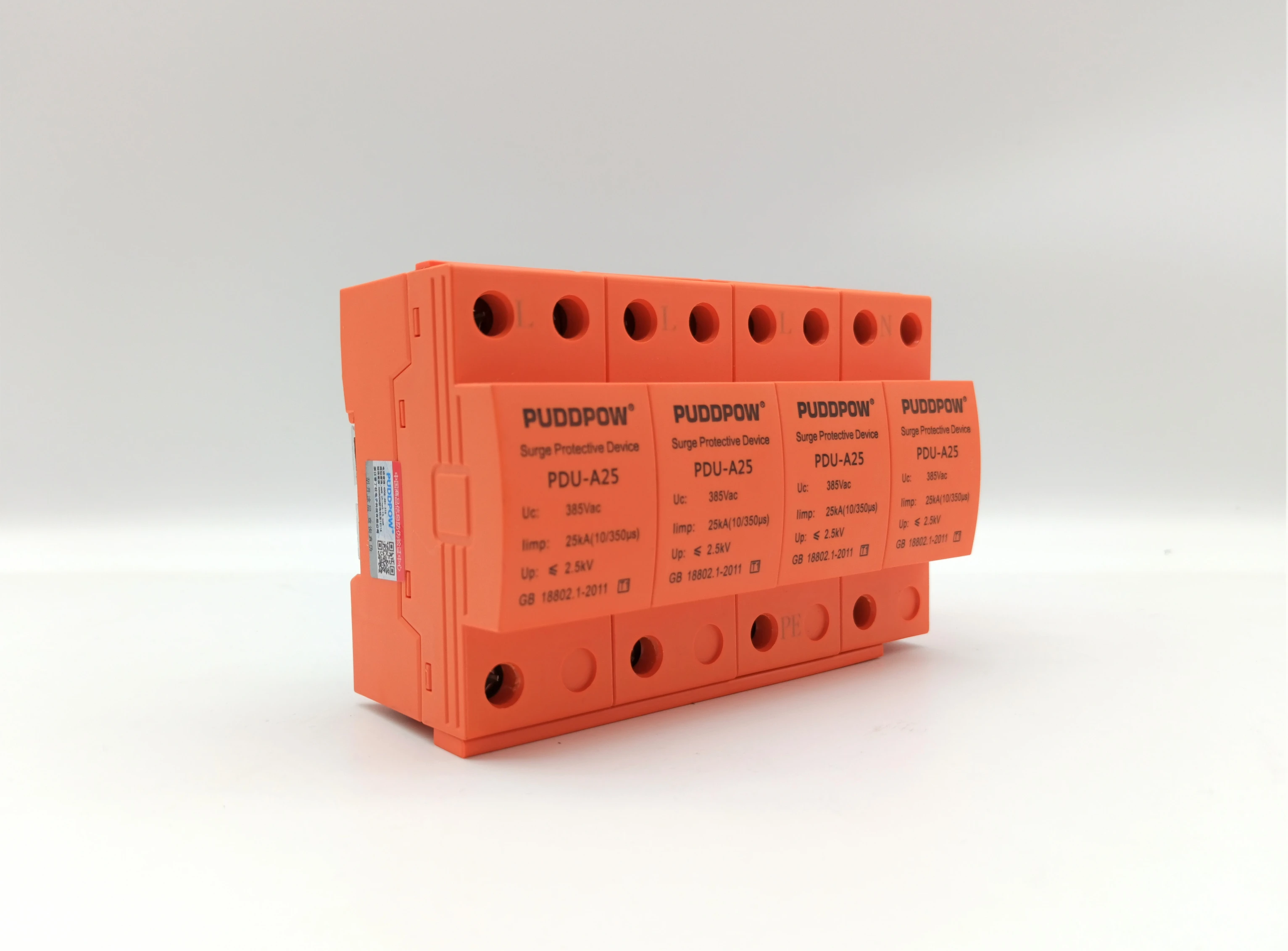 Pdua15 15ka 4pole Ac Dc Spd Surge Power Protection Device Protector