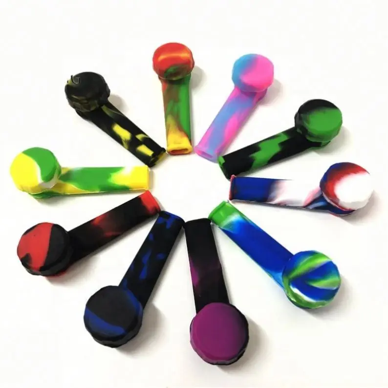 

Hot Sale Popular Silicone Smoking Pipe Portable Camouflage Tobacco Pipe, Multicolor