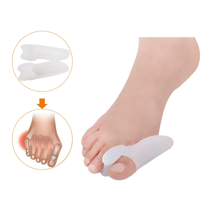 

Silicone gel toe protector bunion magnetic therapy toe corrector, Transparent or white