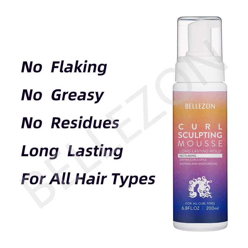 

Best Selling Private label Pineapple Hair curl mousse styling foam for women hair non alcohol