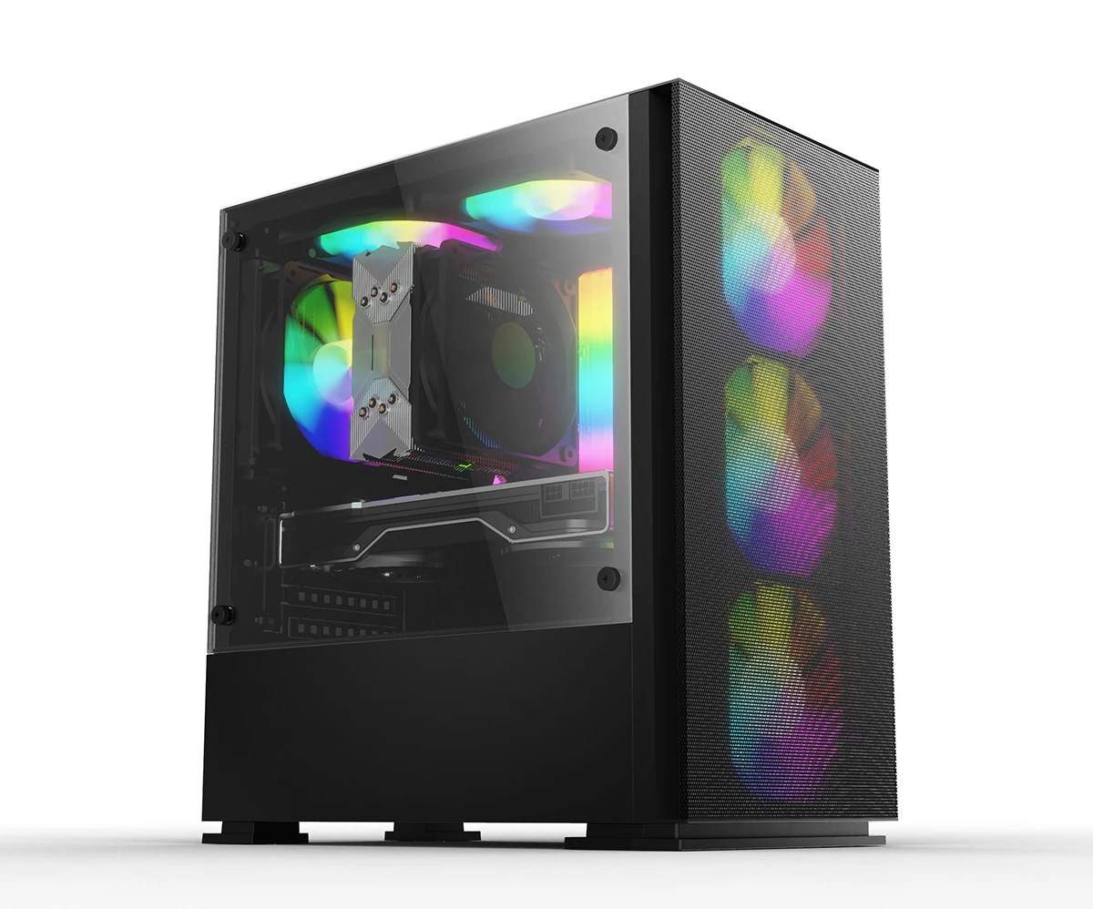 High Performance Tempered Glass Window Gaming Computer Micro Atx Gaming ...