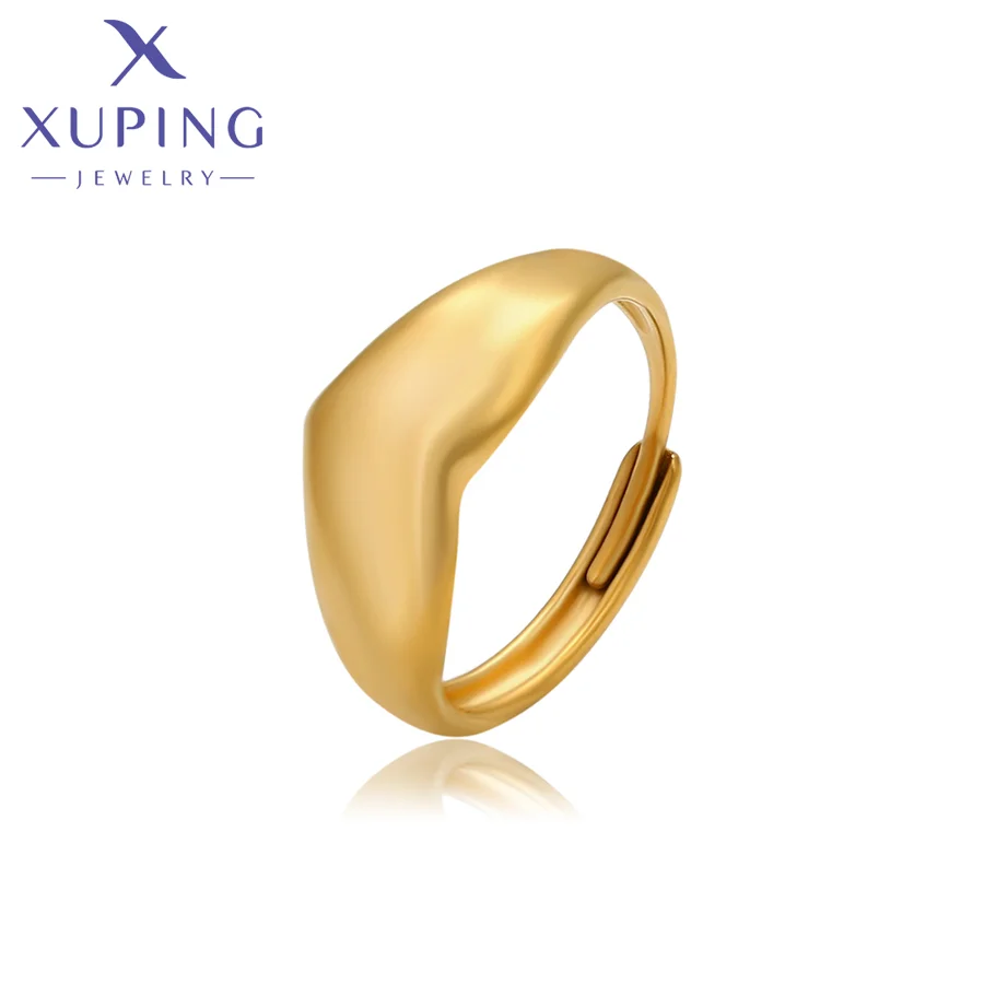 

YXR-261 Xuping Jewelry24K gold elegant Ancient/Royal Fashion Adjustable love ring stainless steel ring