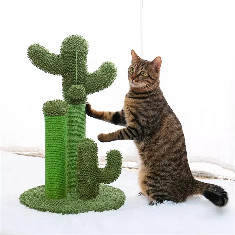 

Canada Warehouse Cactus Cat Tree Scratcher With Dangling Ball Brown