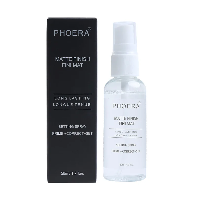 

50ml Makeup Setting Spray Long Lasting Moisturizing Transparent for PHOERA Foundation Fixer Matte Finishing Setting Spray