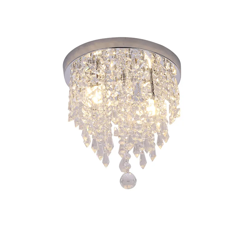 Amazon bestseller Modern Chandelier corridor round Luxury LED Crystal ball Mini Flush Mount ceiling pendant light lamp