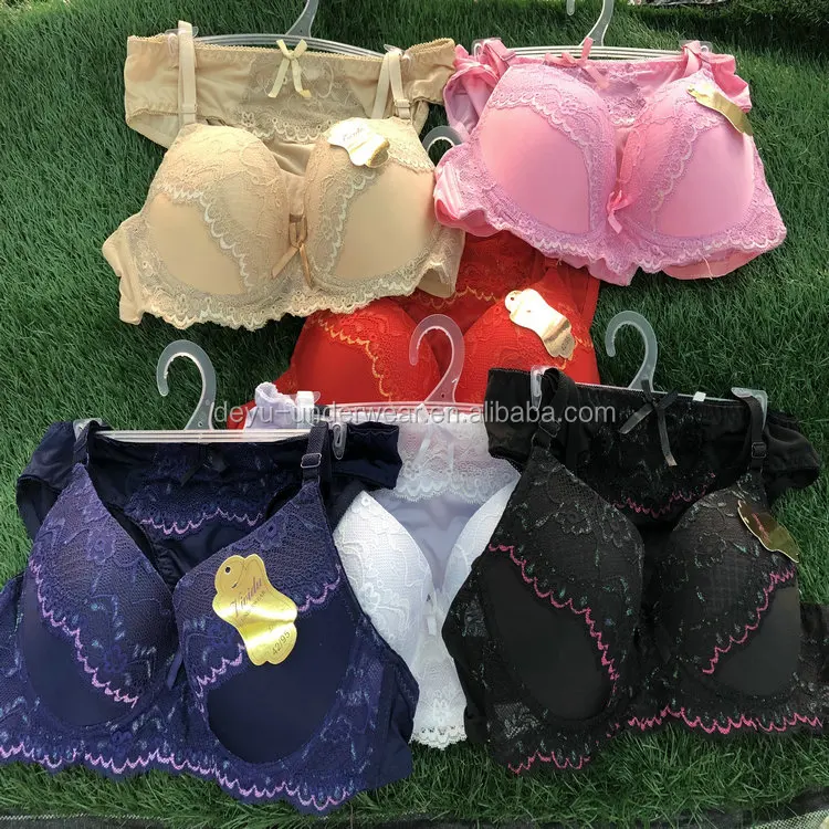 1.5 Dollars Wxtz007 Stock Big Cup Embroidery Style Of Sexy Bra Panty