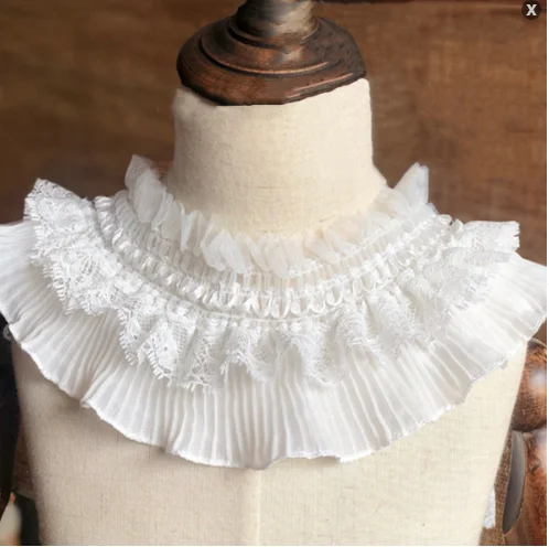 1 Yards Lace Chiffon Pleated Ruffle Trim Ribbon DIY Wedding Dress Sewing Decor 8CM Width