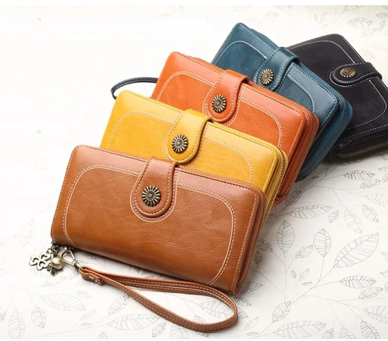 

Hot sale branded 2019 woman carteras PU leather ladies purse wallets