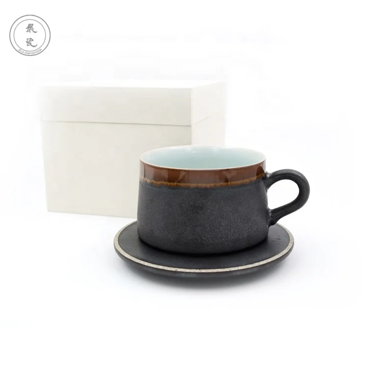 

13oz Famous ceramic designer customized coffee porcelain ceramic mug, Black
