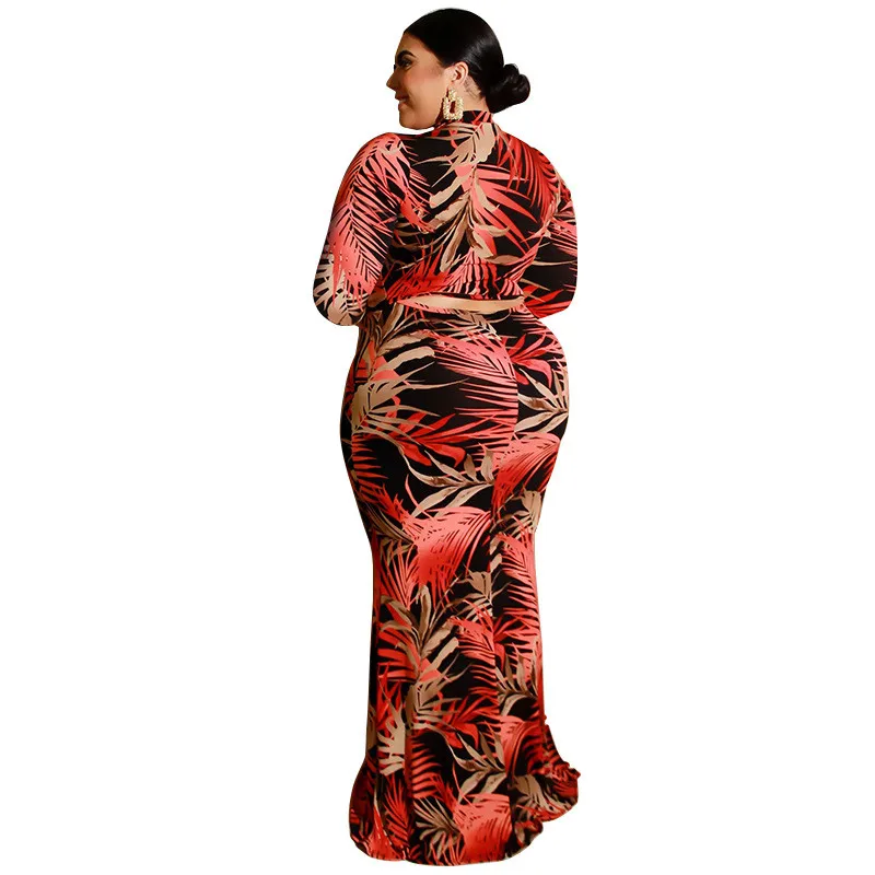 

Wholesale Long Bodycon Dresses For Women Printed Dress Pattern Design Long Sleeve Maxi Dress, Picture color