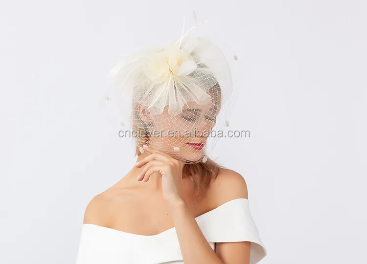 fascinator headband with veil