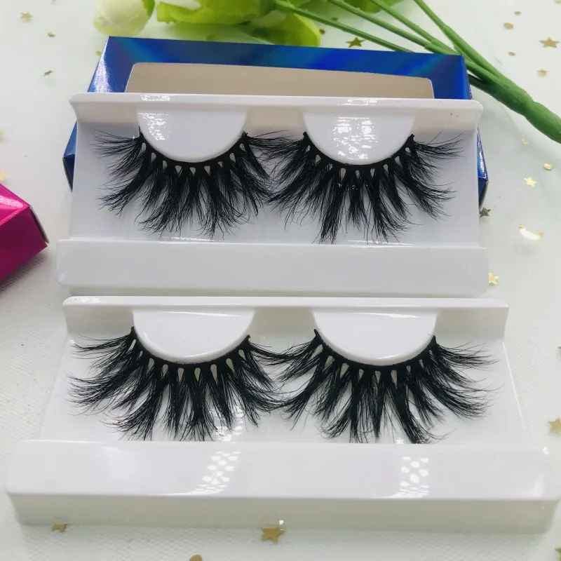 

Private label 25mm 5d eyelash real mink eyelashes, Black