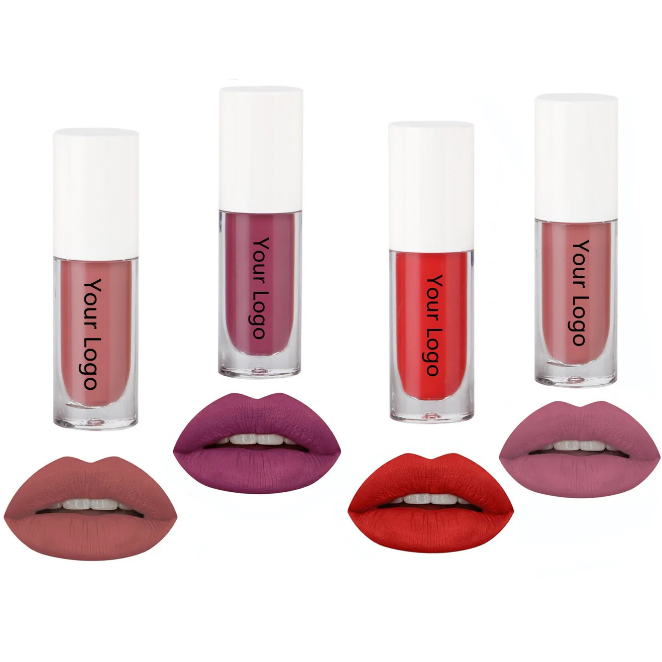 

high quality nude vegan label Own brand matte lipstick waterproof OEM makeup Vegan Lip Gloss