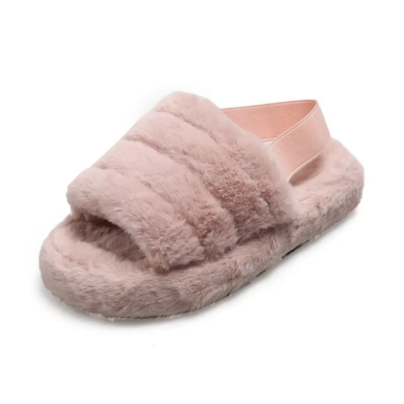 

Factory direct wholesale genuine fur slippers ladies fur sandals and purses ladies fur fluffy slippers, Customized color