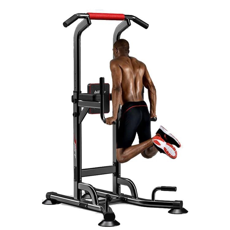 

Wholesale High Quality Home Muscle Workout Steel Adjustable Power Tower Gym Equipment Fitness, Black