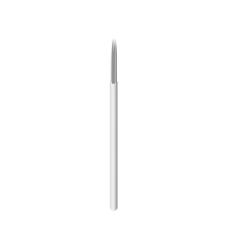 

Private Label #3 Round Disposable Shading Needles Eyebrow Tattoo Needle Manual Tattoo Needle for Hand Tool, White