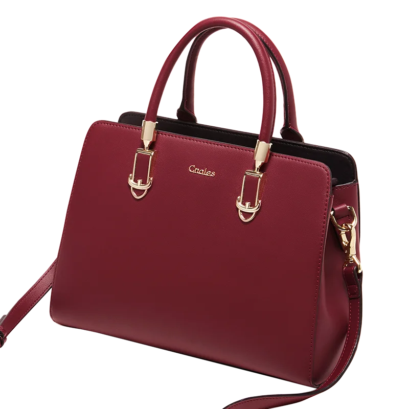 

New Designer PVC Leather Red Wine Handbag Women Trendy Luxury Shoulder Bag Crossbody Bag Fashionable Tote Bag For Ladies, Black/wine red