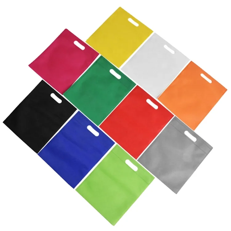 

In Stock Goods PP Non Woven Shopping Tote Bag, Blue;red;yellow;pink;green