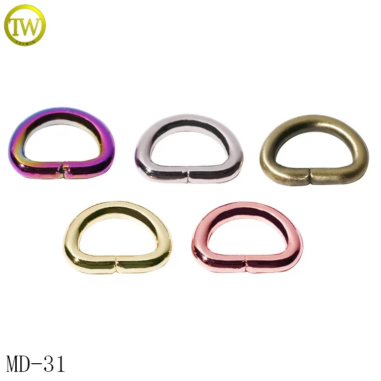 

Wholesale handbag strap d buckle accessories multicolored pet dog collar hardware decorative d rings