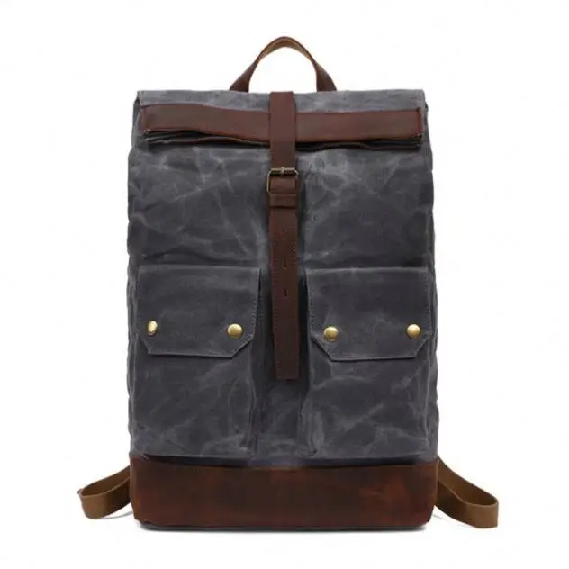

Daily Black Canvas Rucksack Backpack, Black/gray/armygreen/khaki/customize