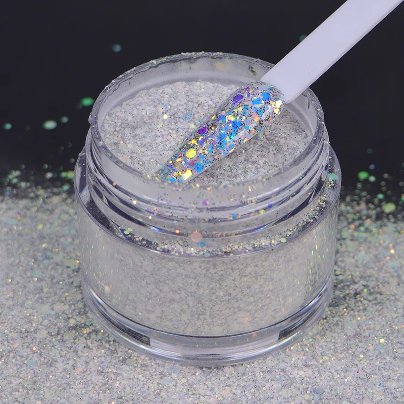 

30g Unique Combination Infiltration Powder Mixed with Glitter Nail Powder Acrylic Paint DIY Decorative Nail Art Accessories