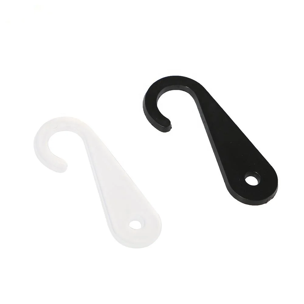 

Plastic J-shaped Header Hook, Underwear Sock Hooks Hanger Socks Swatch Toy Stockings Sample Display Hanging Clear