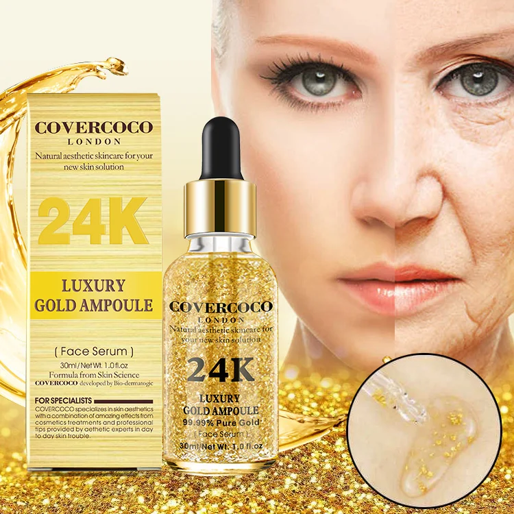 

Beauty Personal Care 24k Gold Essence Organic SkinCare Hyaluronic Serum Skin Care Anti Aging Collagen Vegan Cosmetics Face Serum