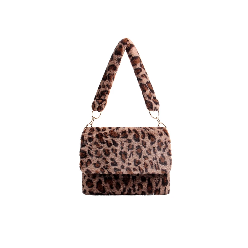 

2019 Winter New Arrival Plush Messenger Bag Large Capacity Women Shoulder Bag Fashion Plush Bag, Coffee leopard,brown leopard,white leopard,white,pink,yellow,oem