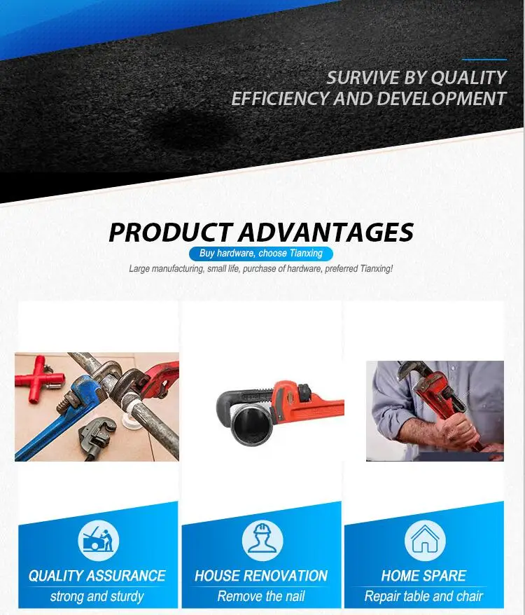 Linyi good quality heavy duty pipe wrench adjustable wrench 48"