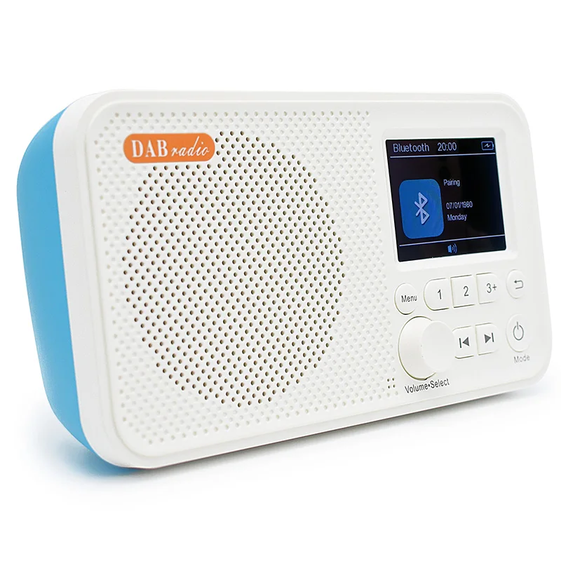 

High tech rechargeable DAB radio with AUX-in/ TF/ blue tooth speaker digital dab+ FM radio alarm clock //, White or black