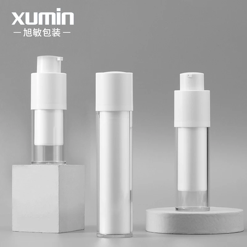 

luxury clear airless bottle 15ml 30ml 50ml for airless pump bottles cosmetic 30 ml support refillable and 1oz custom logo
