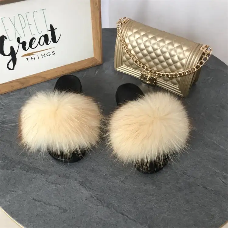 

customized purses and verified fur slides sets, Customized color