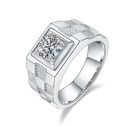 Engagement Wedding Rings for men with 1ct Moissani