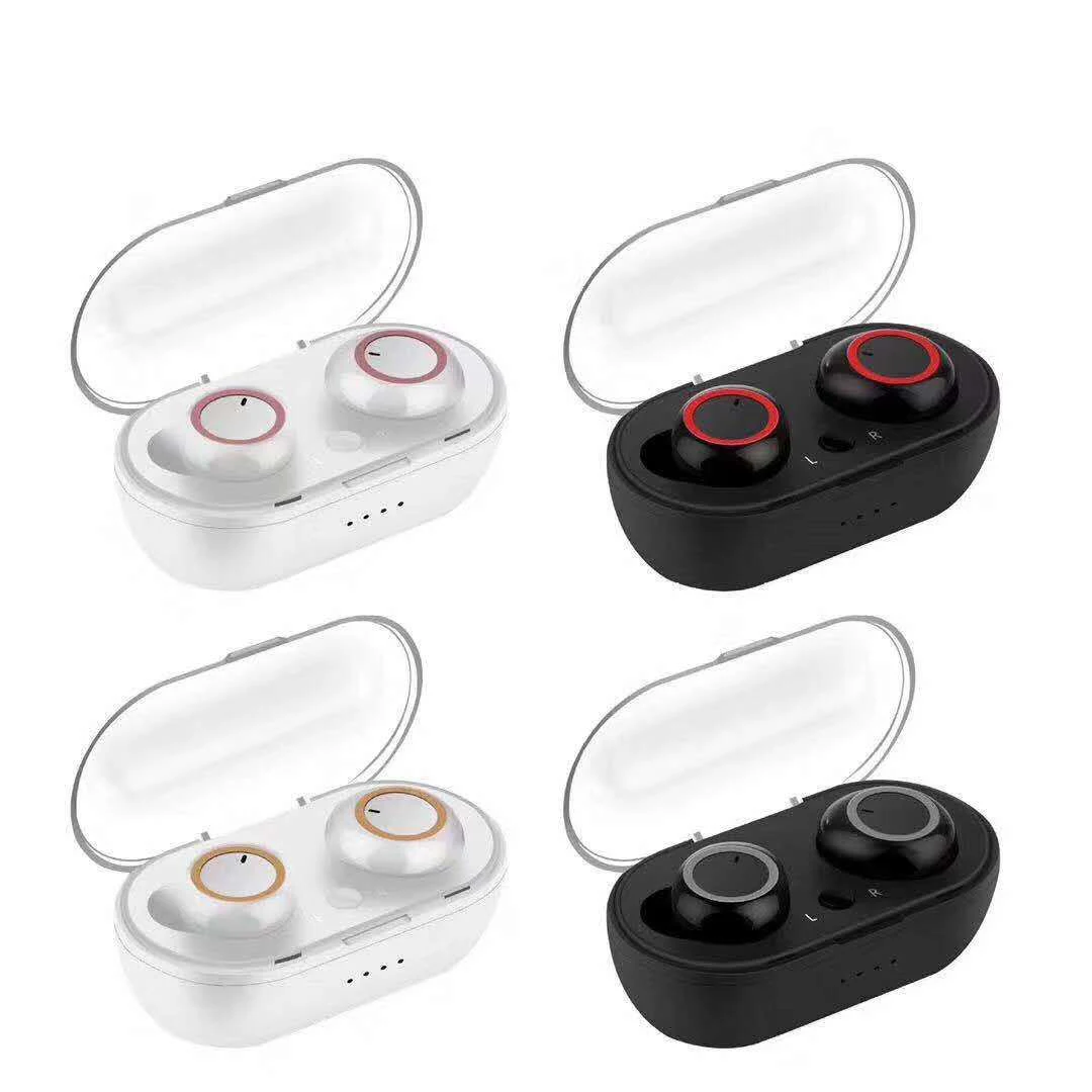 

wireless headphones touch wireless with charging case wireless headphone tws earphones, Black/white