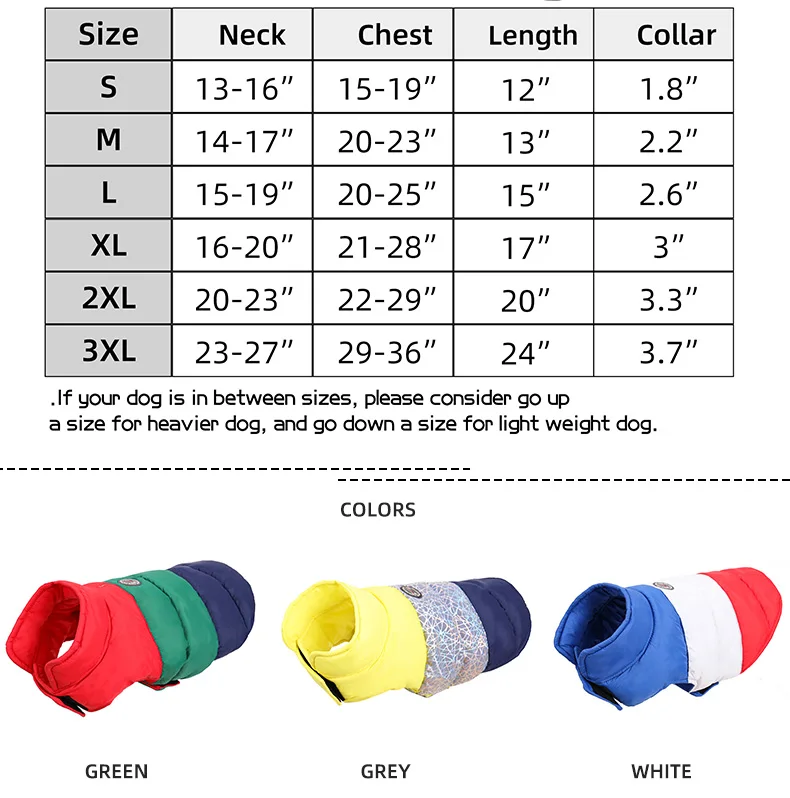 Water resistant winter clothes for pets ,Colorful clothes vest for pet dogs