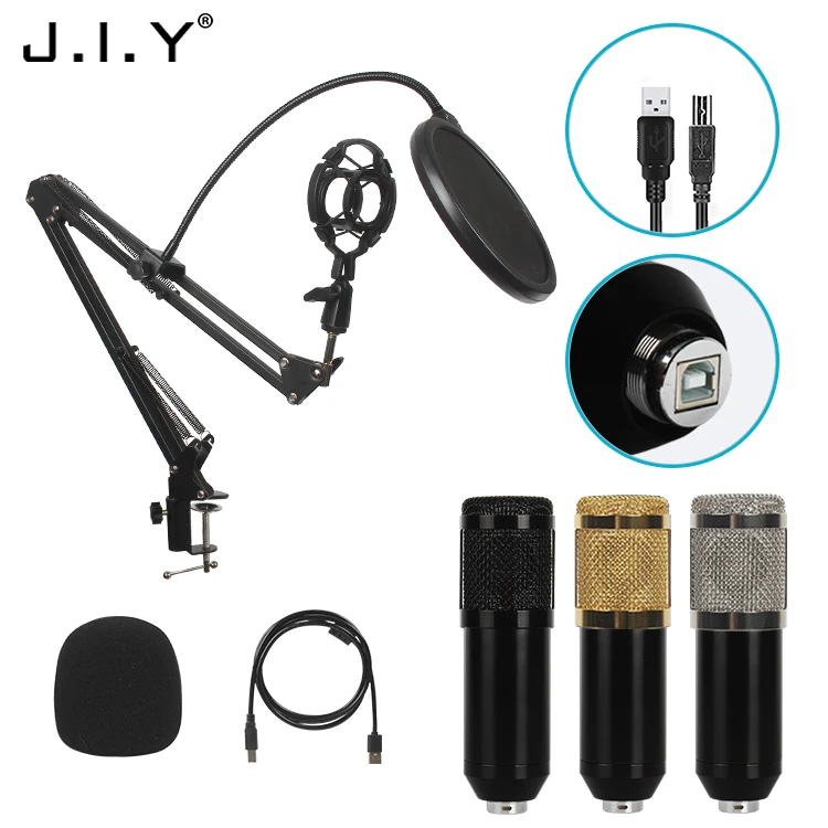 

BM-828 USB Condenser Microphone Kit Computer Mic for Podcast Live Stream Recording Music Voice Over Cardioid Studio
