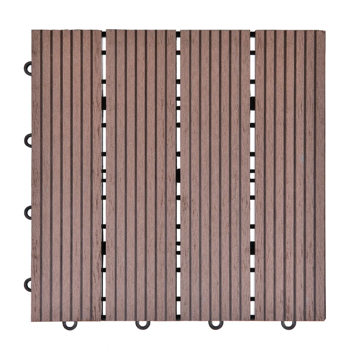 
Easy Installation Composite Wood Anti Slip Water Resistant 300X300mm Rigid hard-wearing WPC Snap-in Outdoor Deck Tile 